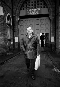 Comedy actor Ronnie Barker in his role as Norman Stanley Fletcher in the television