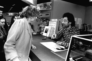 Comic Ben Elton took a breather from his hectic touring schedule for an autograph-signing