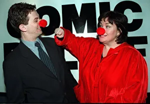 00000 Prints: Comic relief Red Nose Launch. Matthew Wright and Dawn French. February 1997