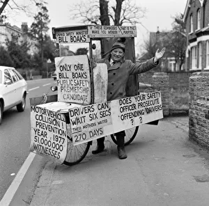00992 Prints: Commander Bill Boaks setting out from his home near Kingston in his own special