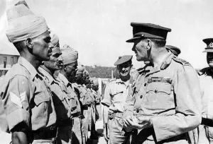 Inspecting Prints: The Commander-in-Chief, General Sir Claude Auchinleck inspects Indian troops in Syria