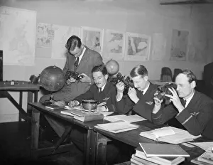 00474 Prints: Commercial pilots seen here return to flight school at Croydon Airport to study