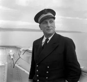 Commodore Frank Ganijue of the French trans-atlantic liner, Ide de France