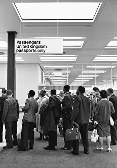 00900 Prints: Commonwealth Immigration Act comes into force at London Heathrow Airport. 1st July 1962
