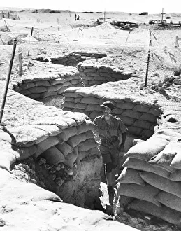 Desert Prints: A communication trench somewhere in North Africa during Second World War