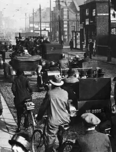 Strikes Prints: Commuters using makeshift public transport during the General strike of 1926