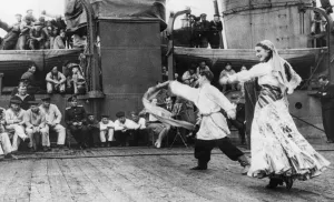 A company of actors of Moscow theatres performed before the sailors of the Northern fleet