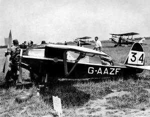 1931 Prints: The Comper Swift a single-seat sporting aircraft pictured at Heston in West London for