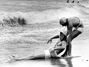 Two Competitors in the heats of the Nation Lifeguard Championship held on the South