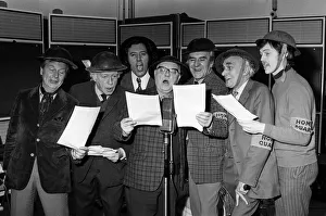 01152 Prints: The complete Dads Army team reported for duty today in the EMI Abbey Road Studios