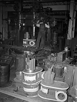 Components for the construction of mobile cranes seen here being manufactured