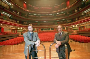 Symphony Prints: In the Concert hall at the International Convention centre are the acousticians Nicholas