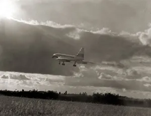 Take Off Prints: Concorde Aircraft - August 1970 Concorde comes into land with its new Rolls Royce