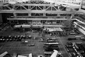 Plane Prints: Concorde Aircraft prototype 2 at BAC Filton Bristol Brabazon Hanger February