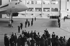 Ceremony Prints: Concorde, prototype 001 makes its first official public appearance as it is unveiled