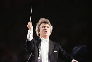 00800 Prints: Conductor Owain Arwel Hughes at the Cor World Choir concert at Cardiff Arms Park