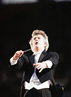 Conductor Owain Arwel Hughes at the Cor World Choir concert at Cardiff Arms Park