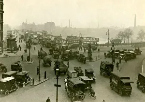 Trams Prints: Congestion on Blackfriars Bridge following the closure of Waterloo Bridge for repairs