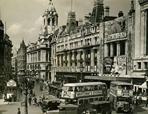 00154 Prints: Congestion at the junction of Tottenham Court Road and St Giles Circus