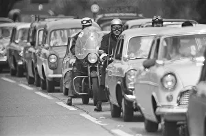 Congestion in South London shot for 1964 traffic feature for Daily Herald