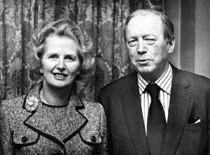 00203 Prints: Conservative Party leader Margaret Thatcher March 1979 with Airey Neave Tory spokesman