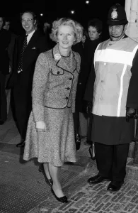 Conservative politician Margaret Thatcher after mounting a challenge to the leadership