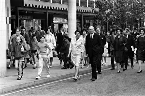 Conservative Prime Minister Alec Douglas-Home on his whistle stop tour of East London and Essex