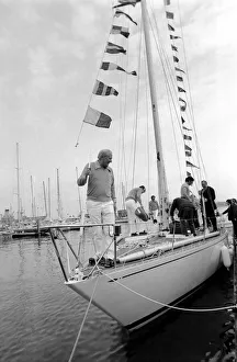 00069 Prints: Former Conservative Prime Minister Edward Heath at launching of a new yacht