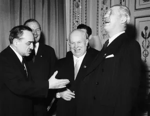 Russian Prints: Conservative Prime Minister Harold Macmillan at a party in Moscow