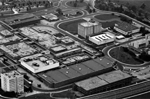 Urban Prints: Construction of Chelmsley Wood. Aerial view of Chelmsley Wood Shopping Centre