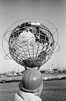 Exhibits Prints: Construction continues on the site of the 1964 New York Worlds Fair