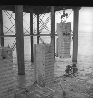 Bridges Prints: The construction of the first Severn Bridge 1961-1966 opened by Queen Elizabeth 11 in