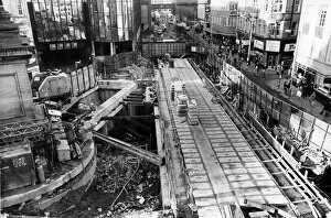 01392 Collection: Construction of Monument Station, Newcastle. 6th January 1978