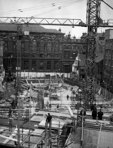 Cranes Prints: The construction of the new headquarters of The Journal on a site between Pudding Chare