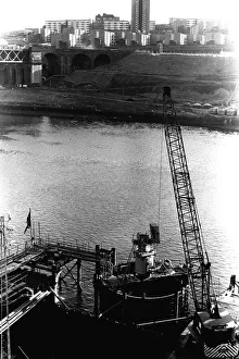 The construction of the new Redheugh Bridge across the River Tyne in Newcastle 12 January