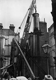 01424 Prints: Construction of the new Tyne Bridge. The Tyne Bridge is a through arch bridge over