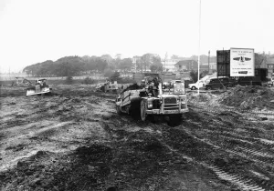 Motorcar Prints: Construction underway for Standard Triumph assembly facility in Speke, Liverpool