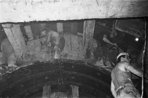Building Site Prints: Construction of the Victoria Line under the streets of London 29th October 1964