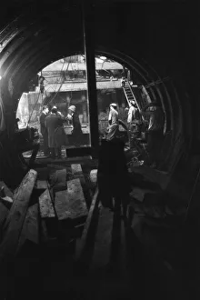 01103 Prints: Construction of the Victoria Line under the streets of London 29th October 1964