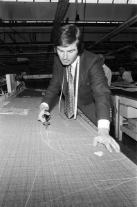 01390 Prints: Consultant designer William Van Overdyk shows off his latest designs at the Burton
