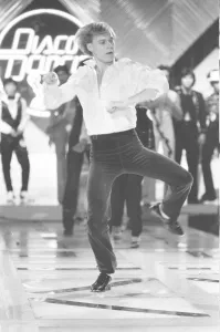 Disco Prints: Contestants in the 1978 World Disco Dancing Championship seen here rehearsing at th
