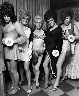 Images Dated 17th May 1972: Contestants line up for the contest to find the best female impersonator