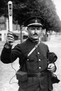 Invention Prints: Control by lights - a new baton with coloured electric lights for use by Paris police in