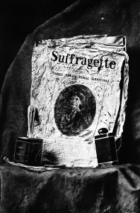 00174 Prints: Copy of The Suffragette Newspaper April 1913 found near stand after Suffragettes burnt a