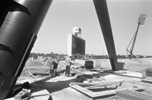 South America Prints: Cordoba, Argentina where a new football stadium is under construction for the 1978 World