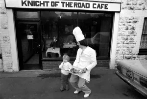 Cordon Bleu Chef Luis Huber pictured at his roadside Cafe Knight Of The Road