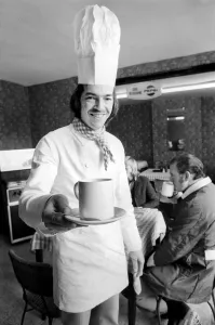 Cordon Bleu Chef Luis Huber pictured at his roadside Cafe Knight Of The Road