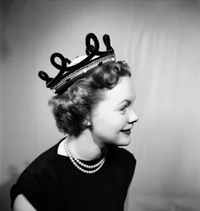 Coronation Headgear. Hat fashion for coronation year : January 1953