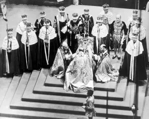 The Coronation of Queen Elizabeth II was the ceremony in which the newly ascended monarch