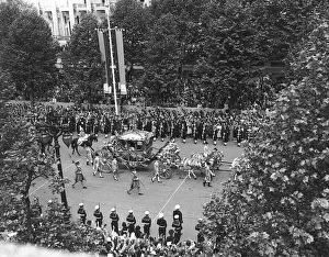The Coronation of Queen Elizabeth II. The Golden State coach transporting